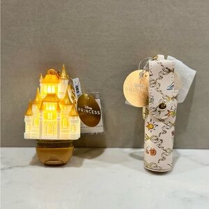 Disney Princess Light Up Castle PocketBac Holder & Lip Holder Bag Charm Bundle